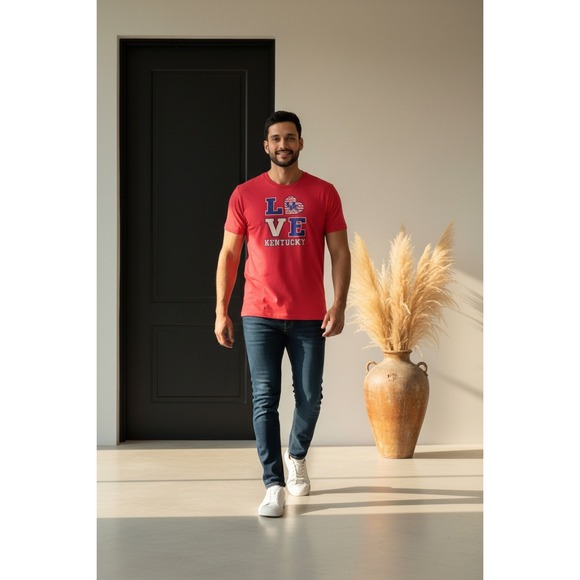 Gildan T-Shirt Unisex Large Pink NCAA UK Kentucky Wildcats Love B-Ball Pullover - Picture 2 of 10